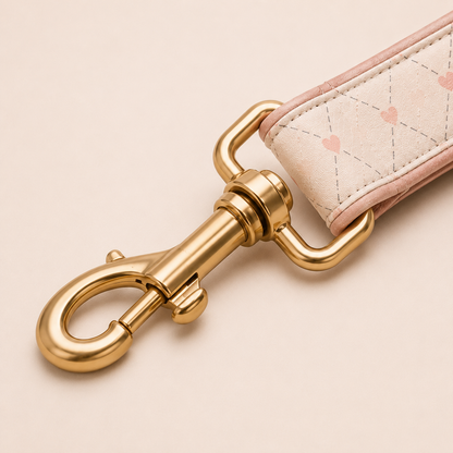 Paris Dog Leash - Blush Gingham