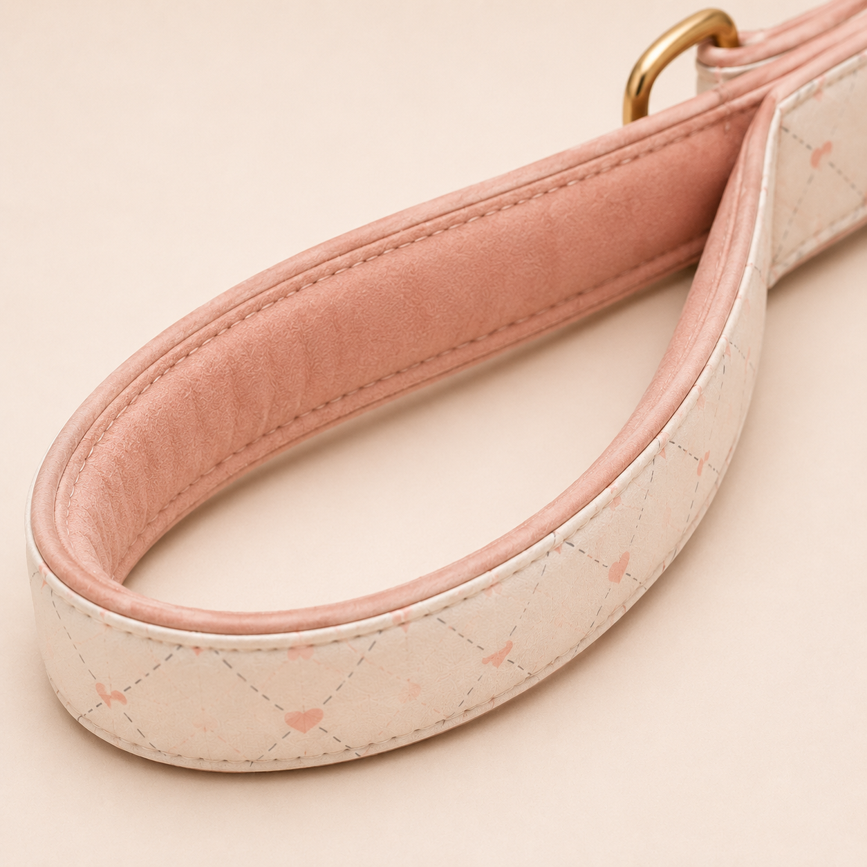 Paris Dog Leash - Blush Gingham
