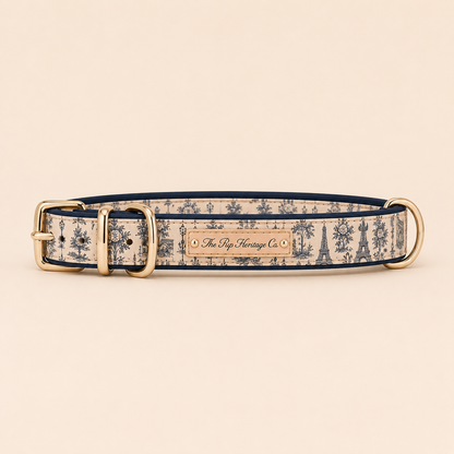 Paris Dog Collar - Paris Toile