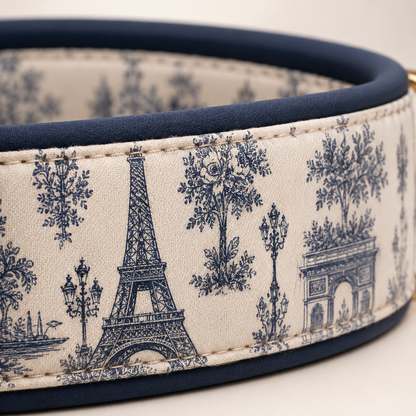 Paris Dog Collar - Paris Toile