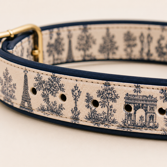 Paris Dog Collar - Paris Toile