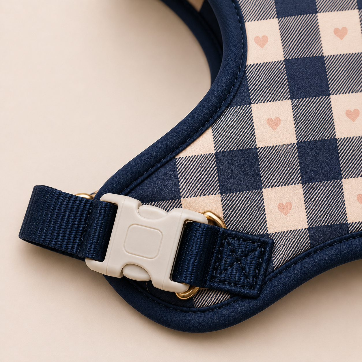 Paris Dog Harness - Gingham Hearts