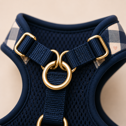 Paris Dog Harness - Gingham Hearts