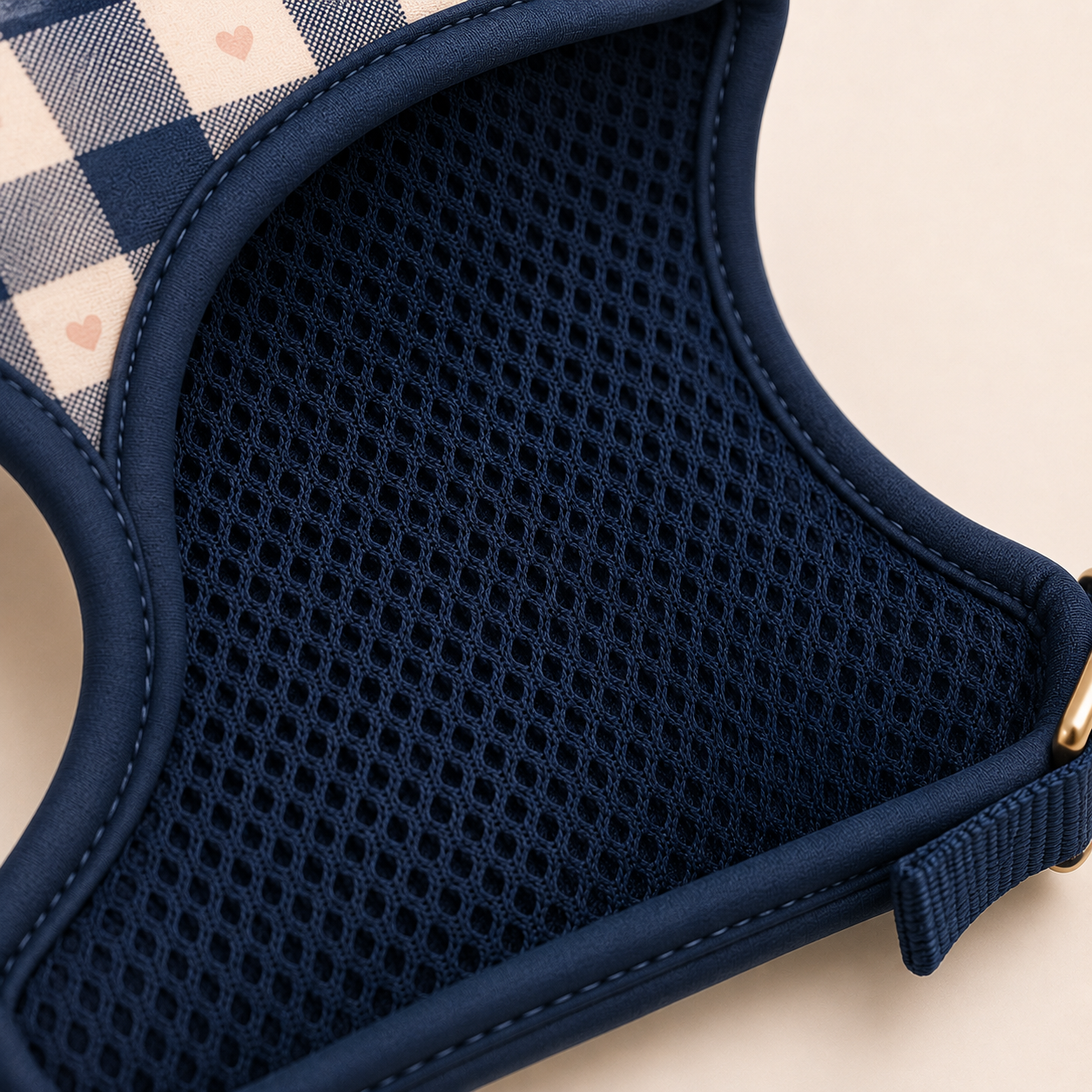 Paris Dog Harness - Gingham Hearts